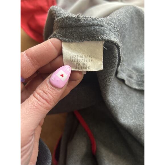 Vintage Dick Holthaus Rare Red Trench Coat Collectible Women’s Sm Gold Tone Wool - Picture 16 of 16